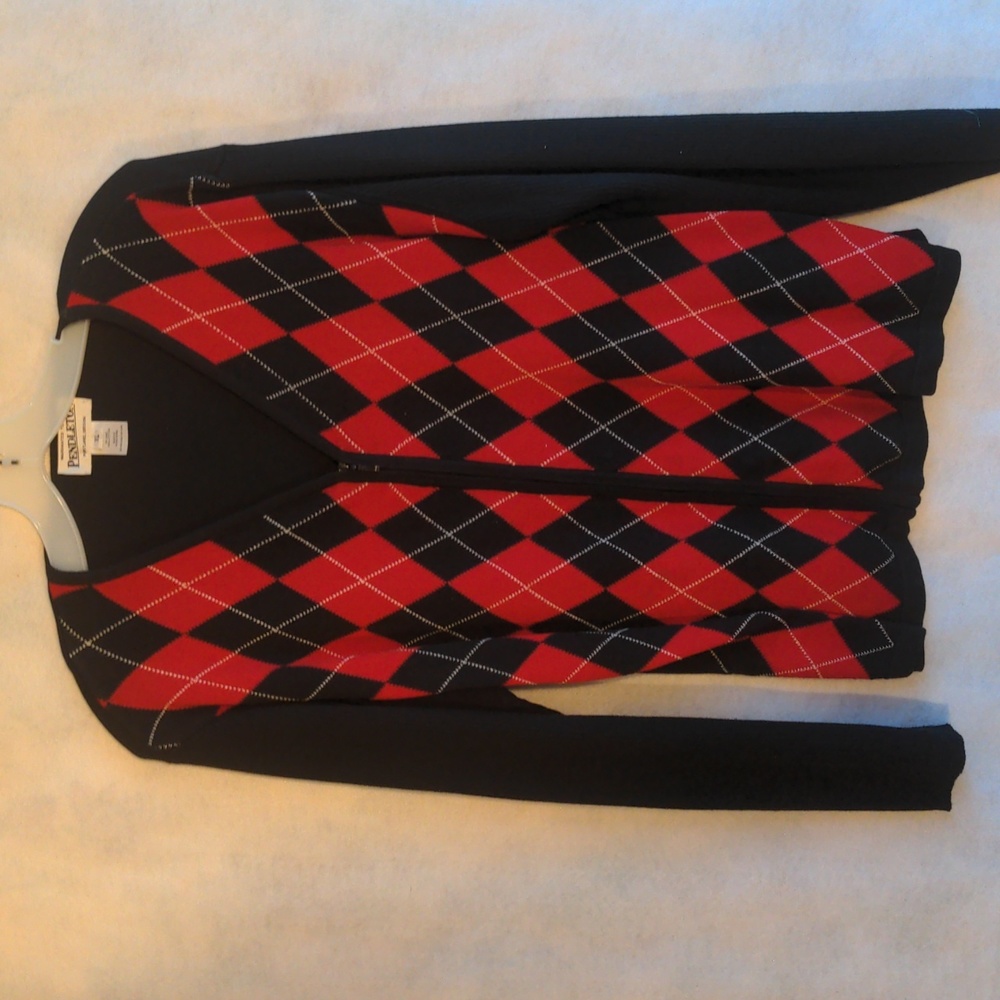 Pendleton long sleeve 100% cotton zipper front sweater